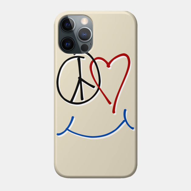 Peace Love Happiness Symbol - Peace - Phone Case