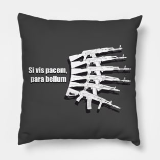 If you want peace, prepare for war. Kalashnikov assault rifles Pillow