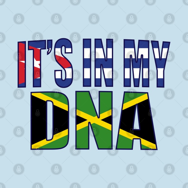 Cuban And Jamaican Mix DNA Heritage Flag by Just Rep It!!