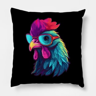 Pop Art Sunglasses Chicken Gifts Funny Chicken Pillow