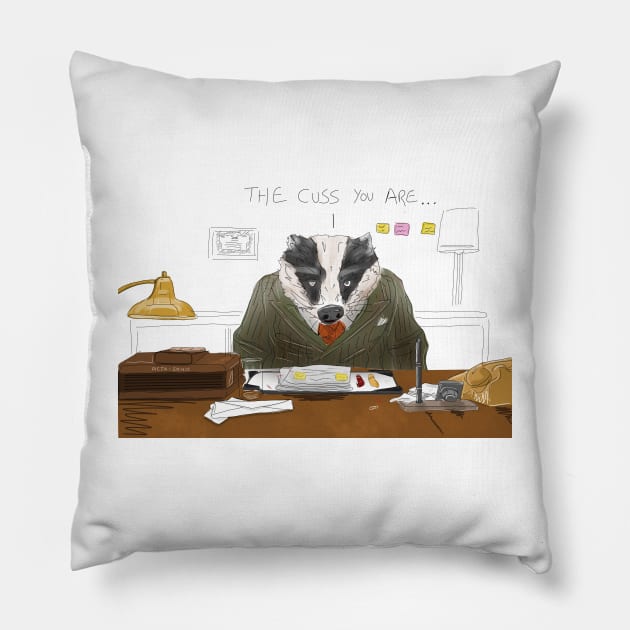 Fantastic Mr. Fox: The Cuss You Are Pillow by 51Deesigns