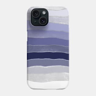 Abstract Blue and Silver Layers Phone Case