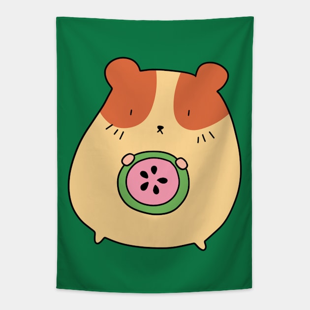 Watermelon Hamster Tapestry by saradaboru