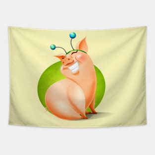 Earth Day Piggy (Boppers) Tapestry