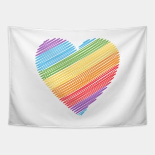 lgbt flag heart Tapestry