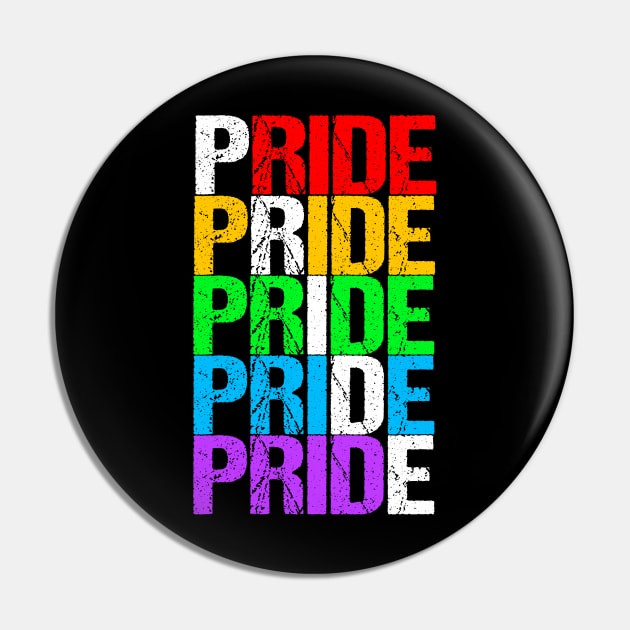 Gay Pride Cool Rainbow Art Pin by epiclovedesigns