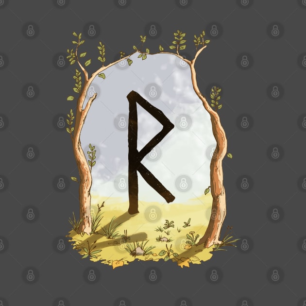 rune raidho - magical symbol by Karolina Studena-art