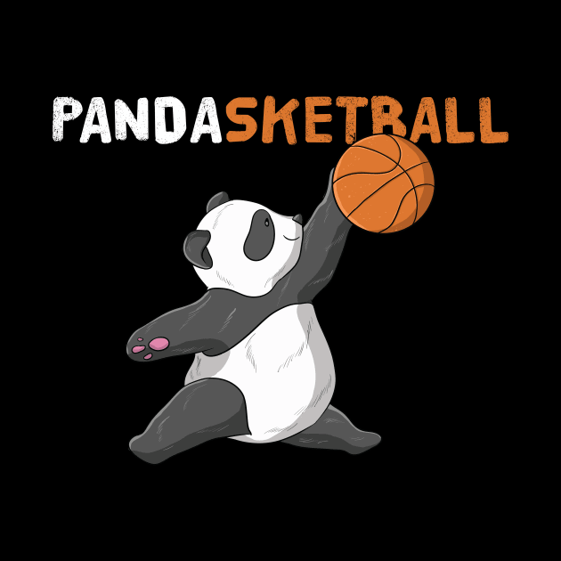 Cute Panda Playing Basketball Girls Boys Teens Gift by Freid