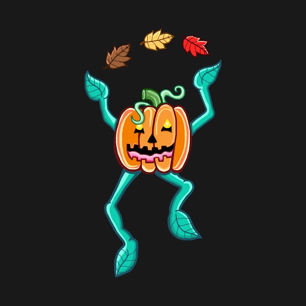 Dancing Jack-O-Lantern by Art by Deborah Camp