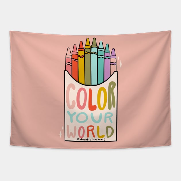 Color Your World Tapestry by Doodle by Meg