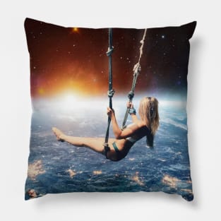 Space earth swing Pillow