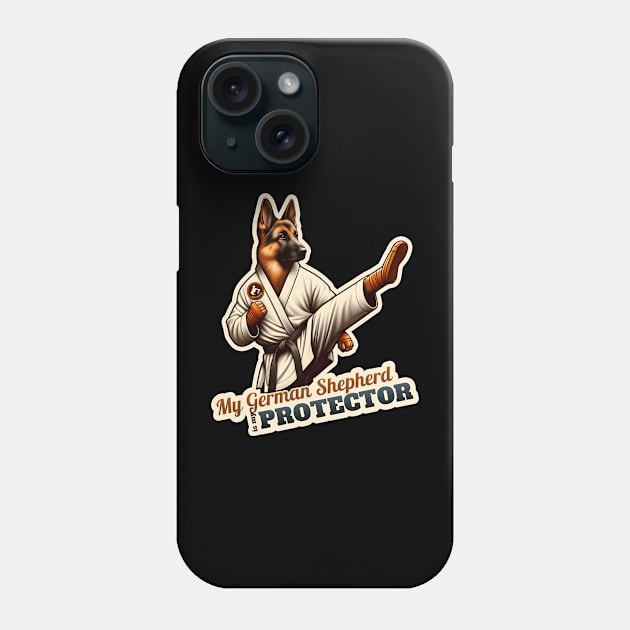 German Shepherd Karate Phone Case by k9-tee