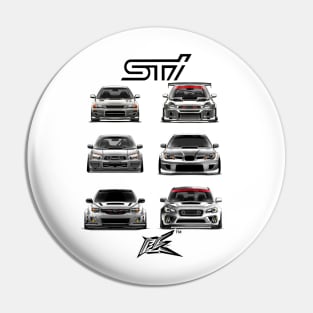 evolution of the impreza wrx sti Pin