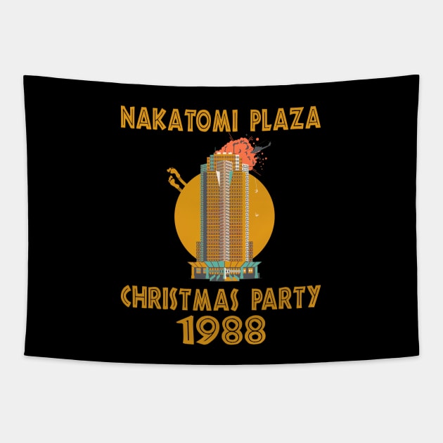 Nakatomi Plaza Christmas Party 1988 Tapestry by Raul Caldwell