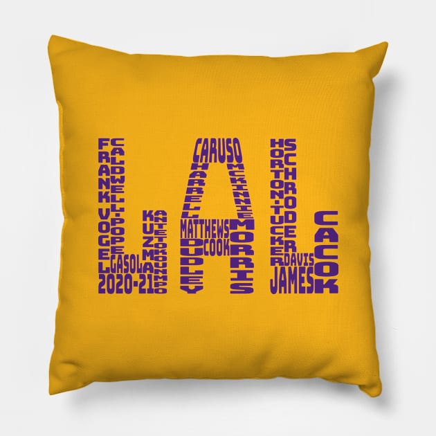 Los Angeles Lakers 2020 - 2021 Pillow by gin3art