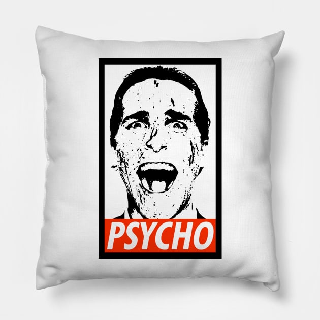 American Psycho Obey Pillow by scribblejuice