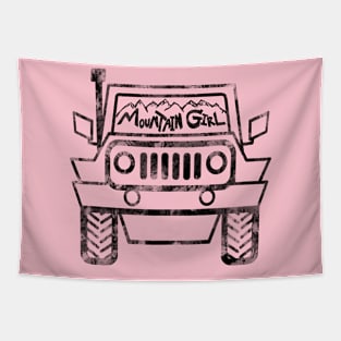 Mountain Girl Jeep Life rocky roads off the beaten path mountain wanderlust Tapestry