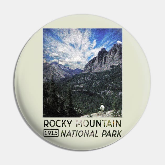 01. Rocky Mountain National Park - Pointillism Pin by loudestkitten