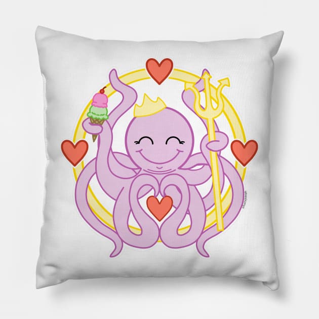 octo icecream Pillow by Fuzzyjoseph