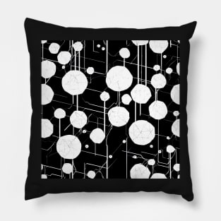 Electronic white lights pattern Pillow