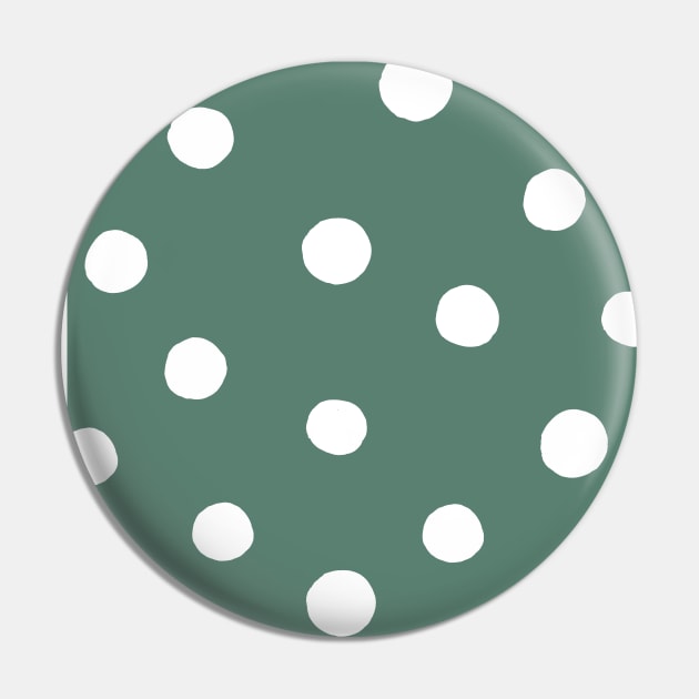 Random dots - green Pin by wackapacka