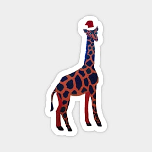 Holiday Giraffe Magnet