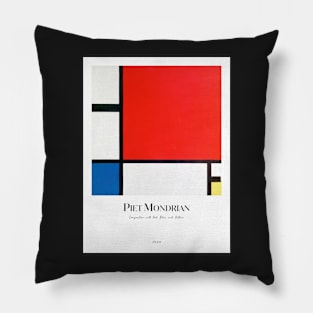 Composition with Red, Blue, and Yellow with text Pillow