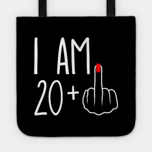 Vintage 21st Birthday I Am 20 Plus 1 Middle Finger Tote