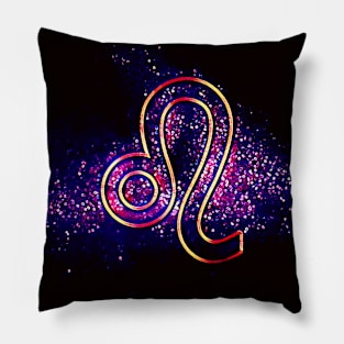 Leo (Retro Leo Zodiac) Pillow