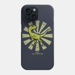 Velociraptor Retro Japanese Phone Case