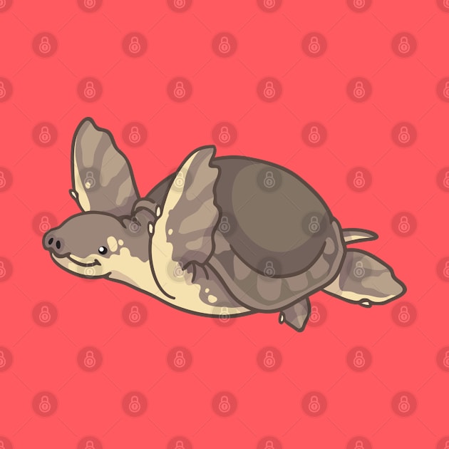 Pig-Nosed Turtle by bytesizetreasure