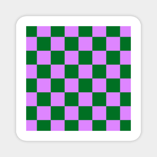 Checked pattern - purple and green checks Magnet