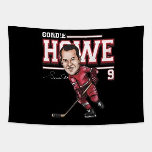 Gordie Howe Detroit Cartoon Tapestry