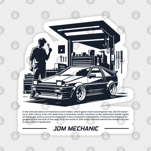 Mechanic JDM Touge Magnet by GoldenTuners