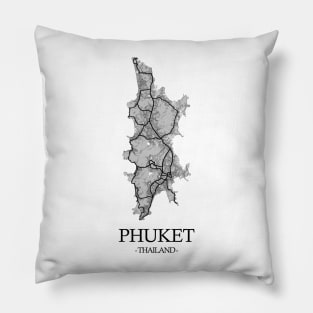 Phuket Island Map - Thailand Cartography Pillow