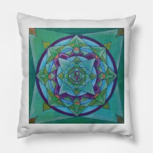 Follow your heart free-hand mandala Pillow