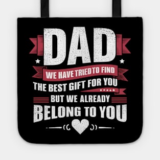 Dad from Kids Daughter or Son for Dad birthday fathers day 2024 Tote