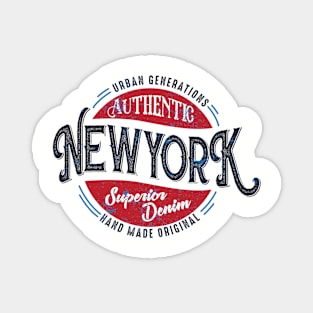 New York Authentic Varsity Typography Magnet