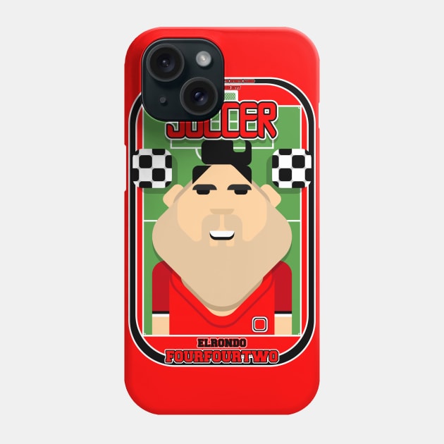 Soccer/Football Red and Black - Elrondo Fourfourtwo - Victor version Phone Case by Boxedspapercrafts