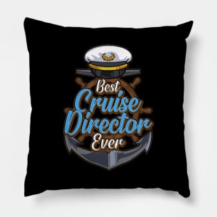 Funny Best Cruise Director Ever Boating Captain Pillow