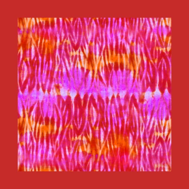 Bright Red and Orange Shibori by Carolina Díaz