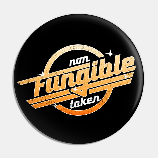 Non Fungible token 80s lettering Pin by opippi