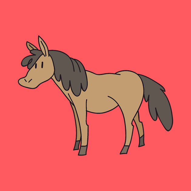 Brown Cartoon Horse by saradaboru