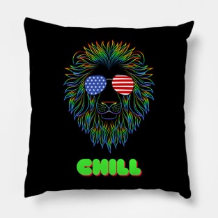 Chill Lion Pop Art Pillow