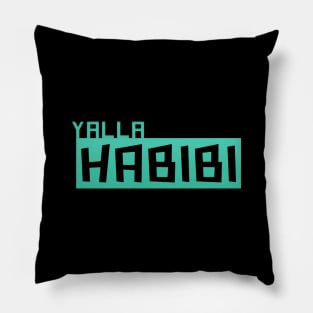 Yalla Habibi Arabic text Pillow