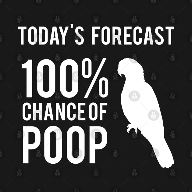Today's Forecast 100% Chance of Poop, parrot by Einstein Parrot
