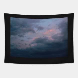 clouds sunset summer evening aesthetic photography blue grey pink purple Tapestry