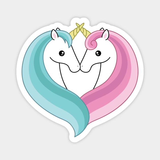 Unicorn heart Magnet by Laura_Nagel