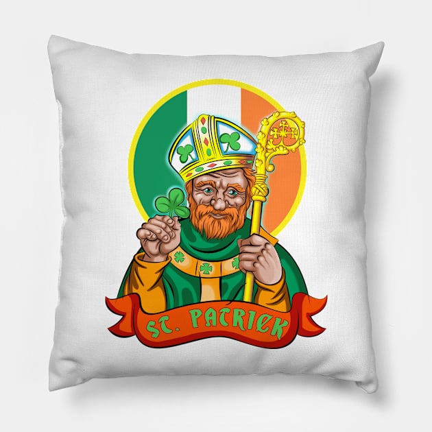 Saint Patrick Pillow by Karlov Print