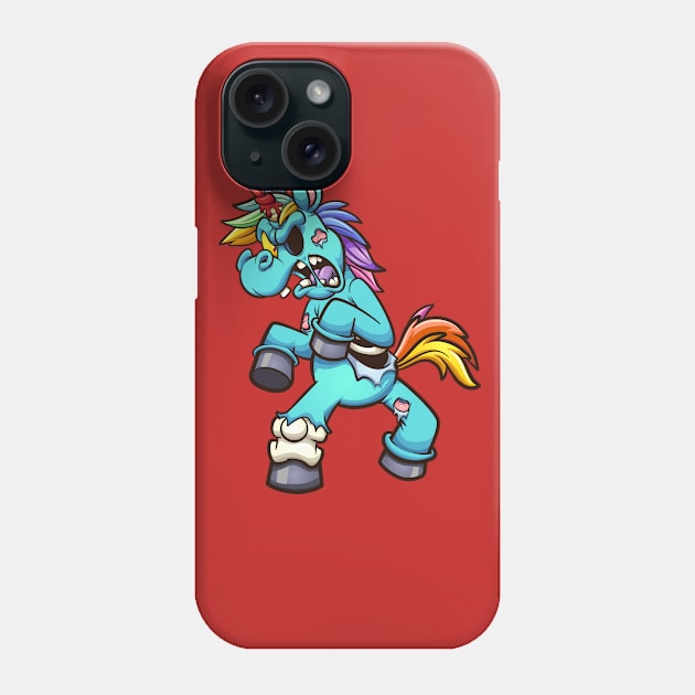 Unicorn Zombie Phone Case by Mako Design 